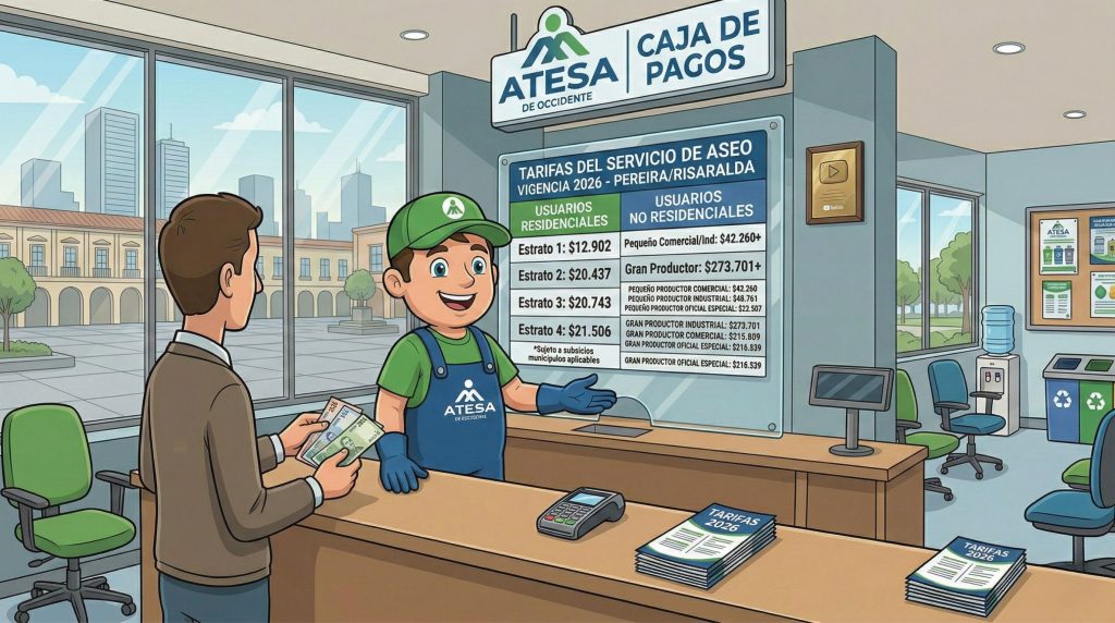 Atesa de Occidente publica la estructura tarifaria para el primer semestre de 2026